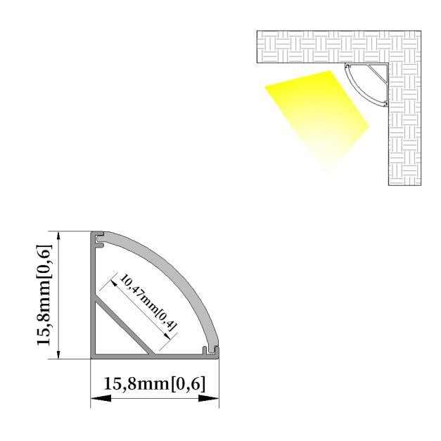 صورة قناة الألمنيوم LED على شكل V